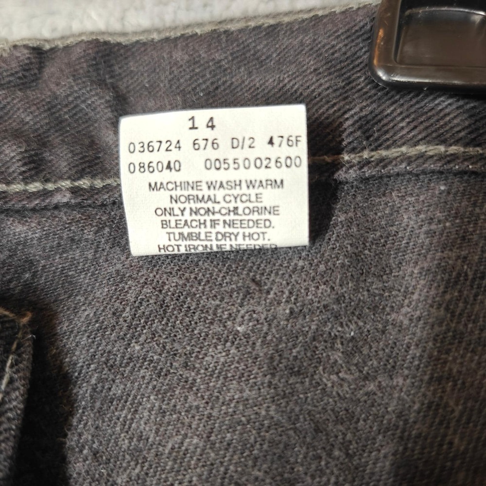 Vintage Levi's 550 Black Relaxed Fit Jeans Canada Black Men's 33x30 (Fits 32x30) - Picture 8 of 16